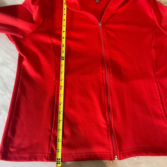 Stretch The Rules Red Women's Size XL Jacket Zip Up Collared Casual - Picture 7 of 8